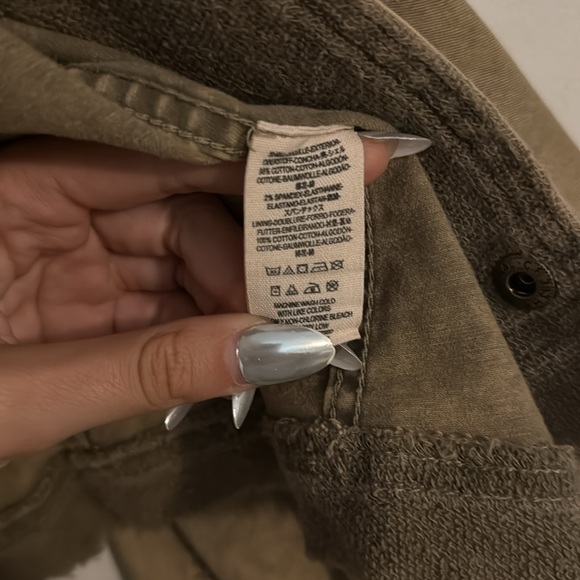 Free People Shrunken Moto Cardi Jacket in Moss Army Green - Picture 8 of 9